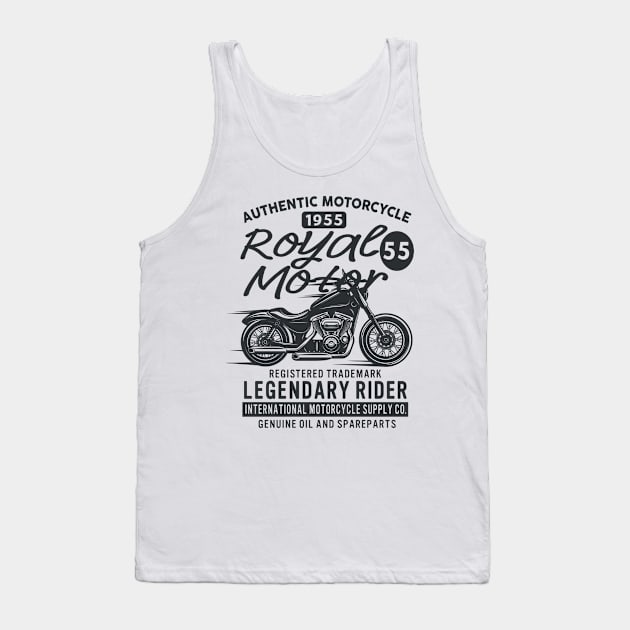 "Authentic Motorcycle" Tank Top by KSRA Tee Store